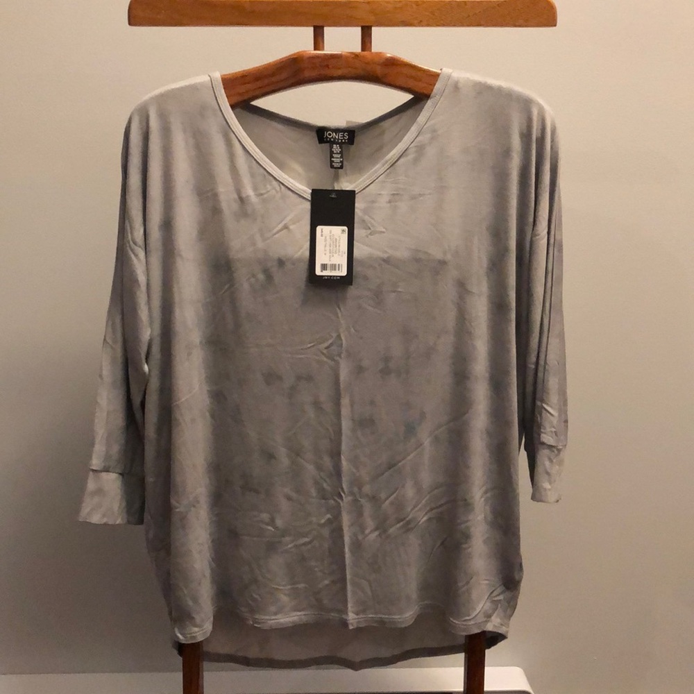 Grey tie-dye Jones New York shirt